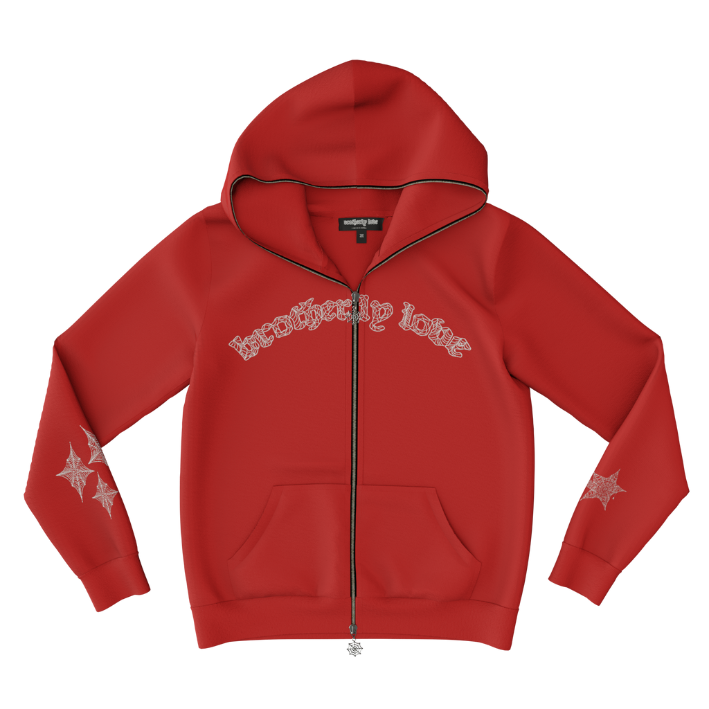 BL WEBSTAR FULL ZIP HOODIE (RED/WHITE)