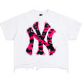 Destroyed NYC Inked Pink Camouflage Shirt Vintage Oversized Boxy T-shirt Graphic Y2K