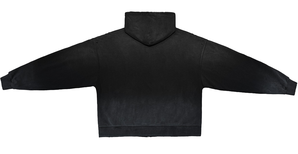 Social Security Destroyed Zip-Up Streetwear Hoodie Unisex  Oversized Graphic Opium Y2K