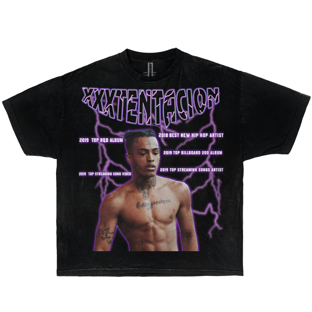 XXXTENTACION CAREER AWARDS BOXY VINTAGE SHIRT GRAPHIC TEE Streetwear Y2K