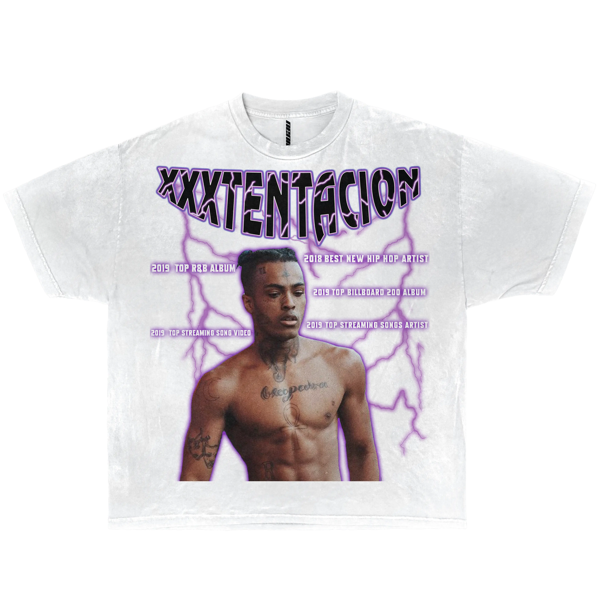 XXXTENTACION CAREER AWARDS BOXY VINTAGE SHIRT GRAPHIC TEE Streetwear Y2K