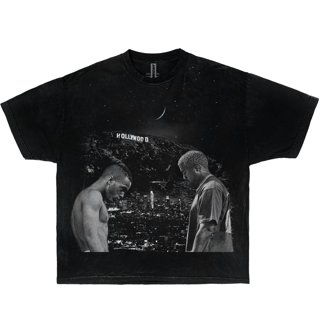 XXXTENTACION & KANYE WEST LONELY NIGHTS BOXY OVERSIZED SHIRT STREETWEAR RAP TEES Y2K